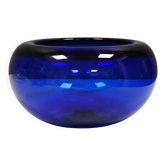 Blue PROVENCE bowl designed by Per Lütken for Holmegaard Glassworks 1955 Denmark