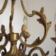 Large Antique French Art Nouveau Acanthus 6-Light Bronze Cage Candlestick