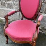 Louis Philippe medallion armchair, vintage, late 19th century, early 20th century.