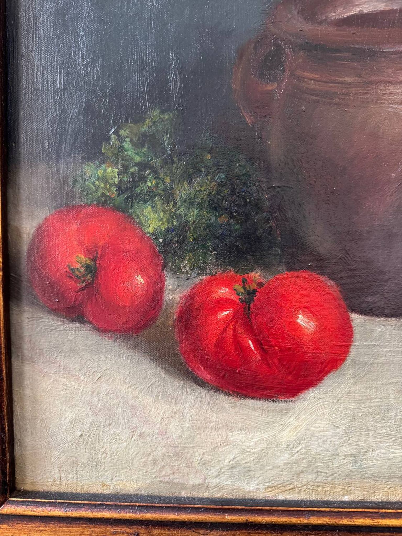 Tableau nature morte huile sur toile ancienne