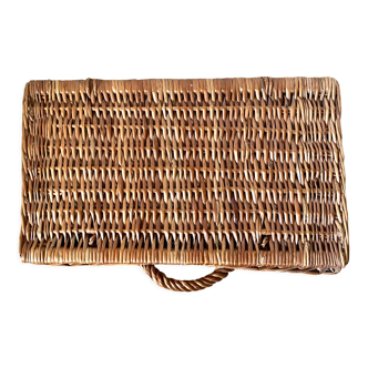 Vintage wicker suitcase