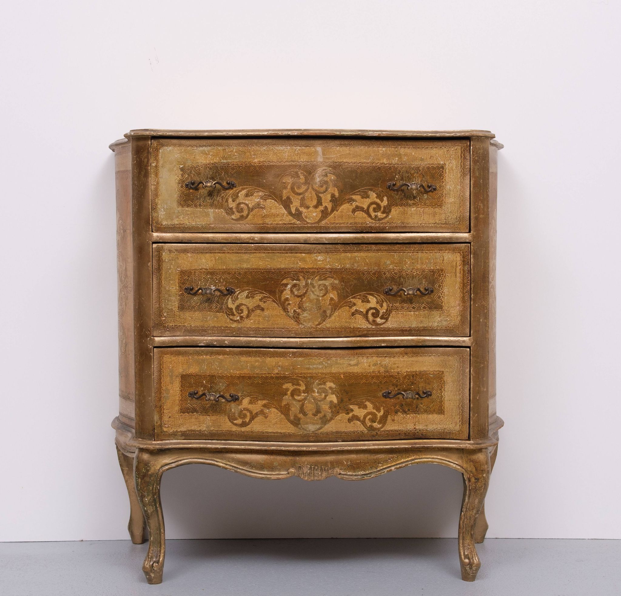 Commode florentine vintage en bois italienne des années 1970
