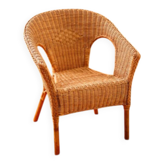 Vintage rattan armchair