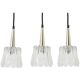Set of three glass pendants by Carl Fagerlund for Orrefors, Sweden, 1960s.