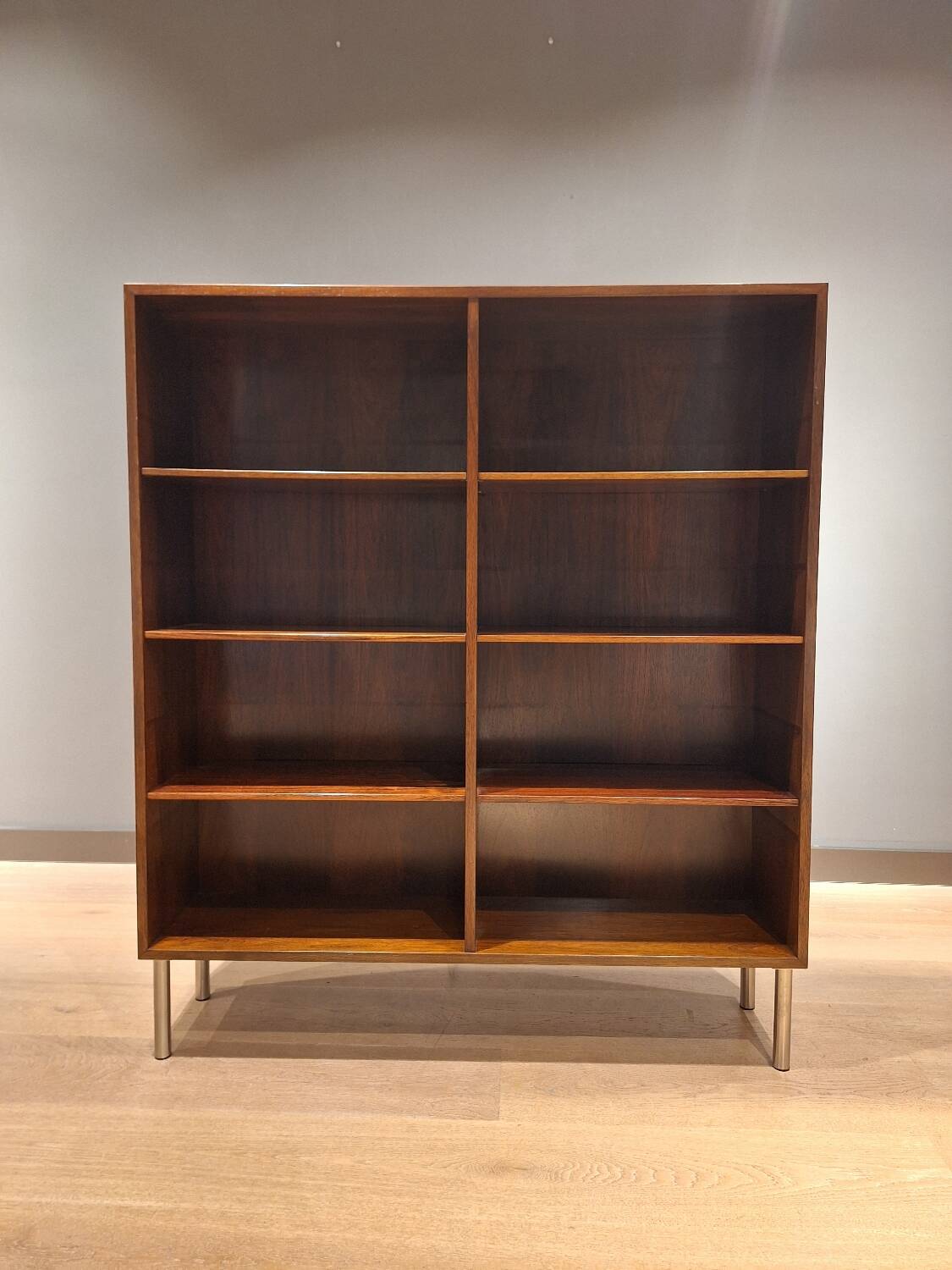 Vintage rosewood bookcase designed by Omann Jun
