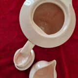 Pink ceramic coffee service by St Amand Ceranord