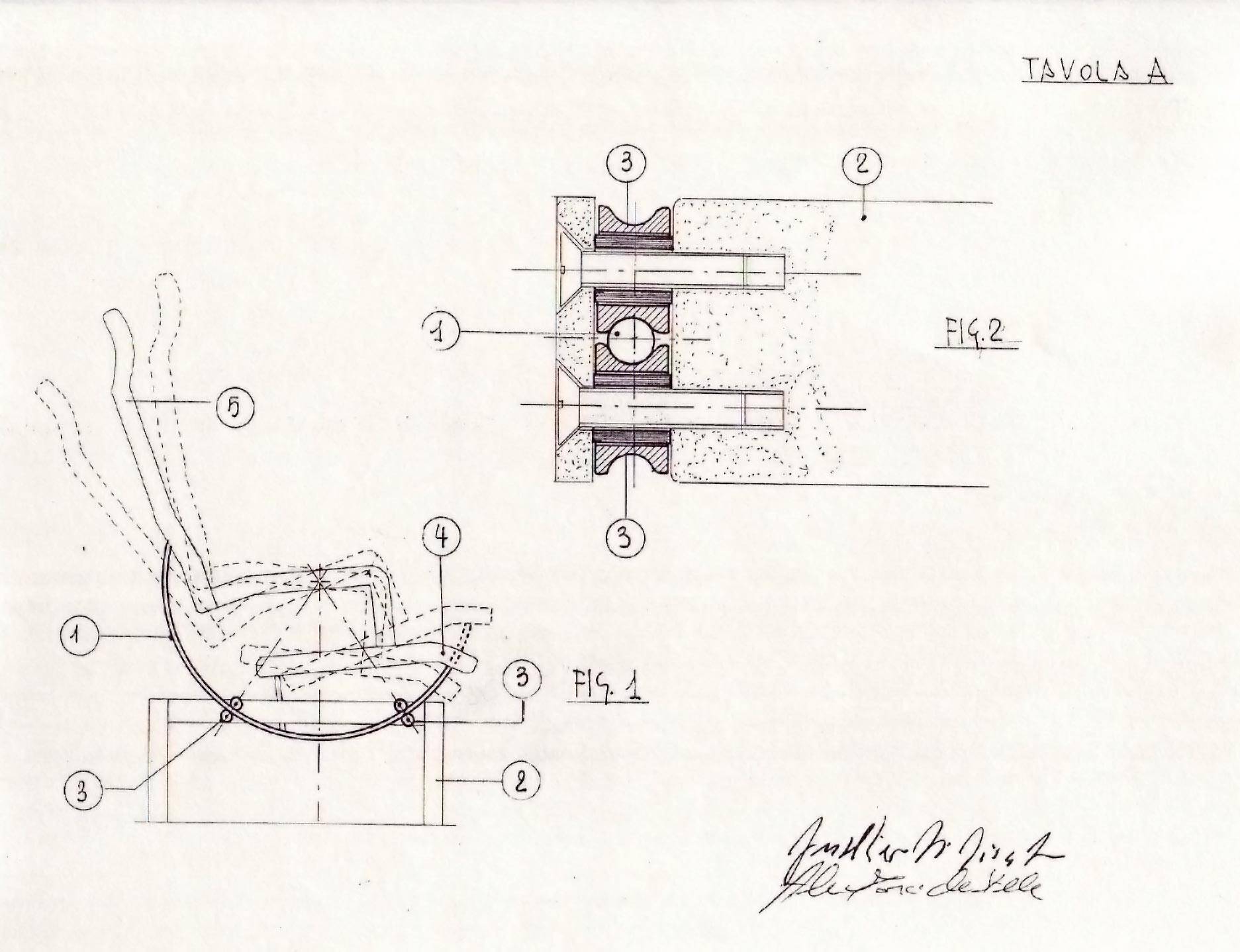 Zanotta Smirne chaise longue Gianfranco Gualtirotti