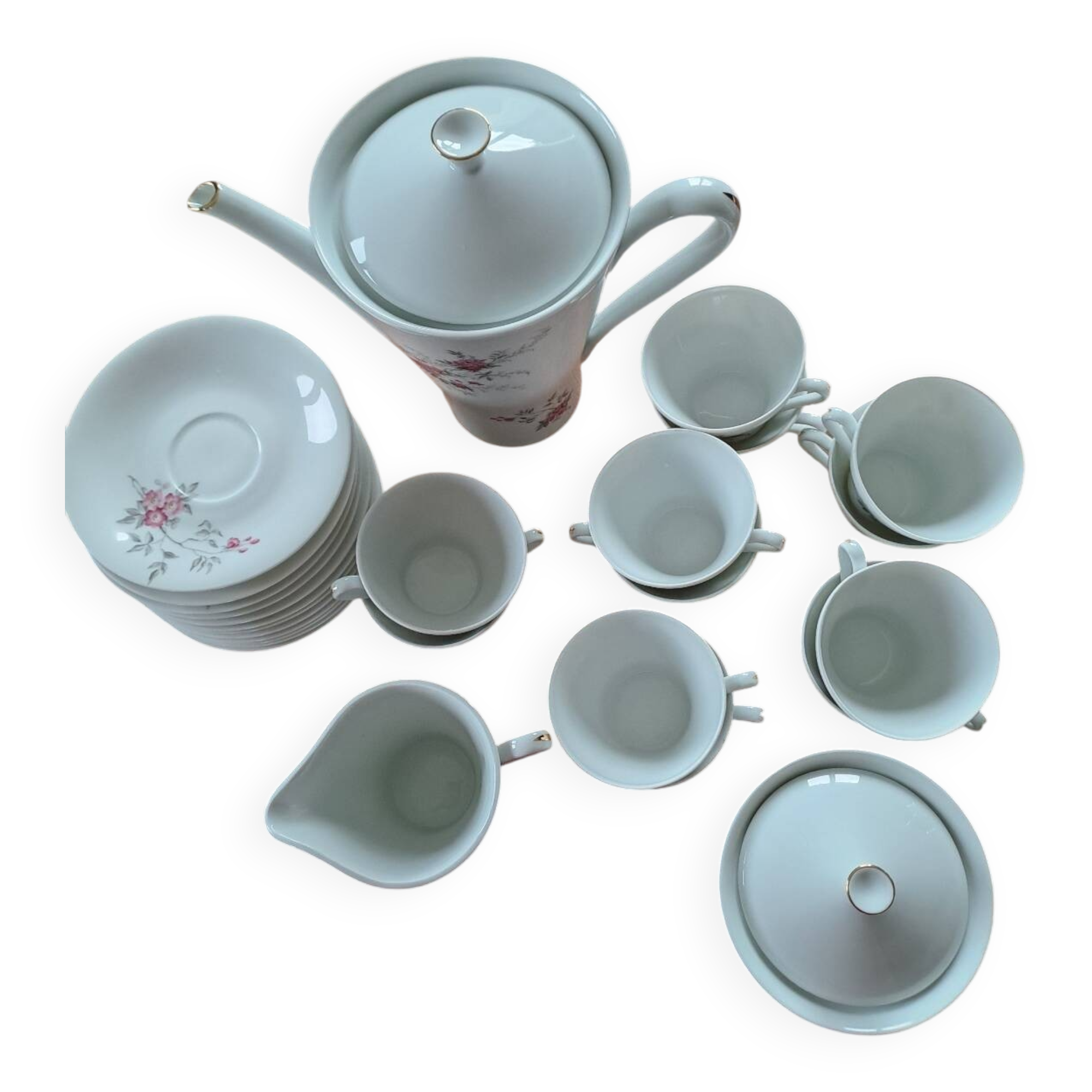 French porcelain coffee service