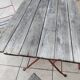 Table and 4 Bistro Guinguette chairs, antique circa 1900.