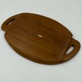 Solid teak aperitif dish