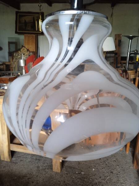 Designer suspension chandelier Murano ep 1970 design