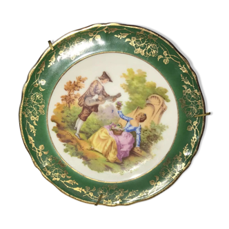 Assiette Fragonard avec support murale