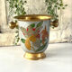 French cloisonne bucket enamelled colored over brass champagne cooler