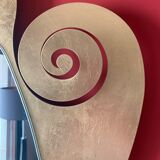 Free-form gold contemporary mirror 95x110cm