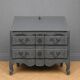 Lacquered Louis XV style balbée writing commode in wood.