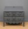 Lacquered Louis XV style balbée writing commode in wood.