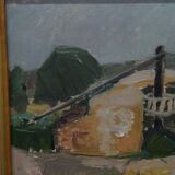 eva holmberg-jacobsson, swedish modern painting, 1960s, oil on canvas