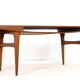 Table basse 'Smile' - design danois - milieu du siècle moderne - restaurée