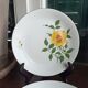 7 EPIAG Dallwitz dessert plates decorated with yellow roses