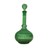 Green tarmac glass decanter with cap