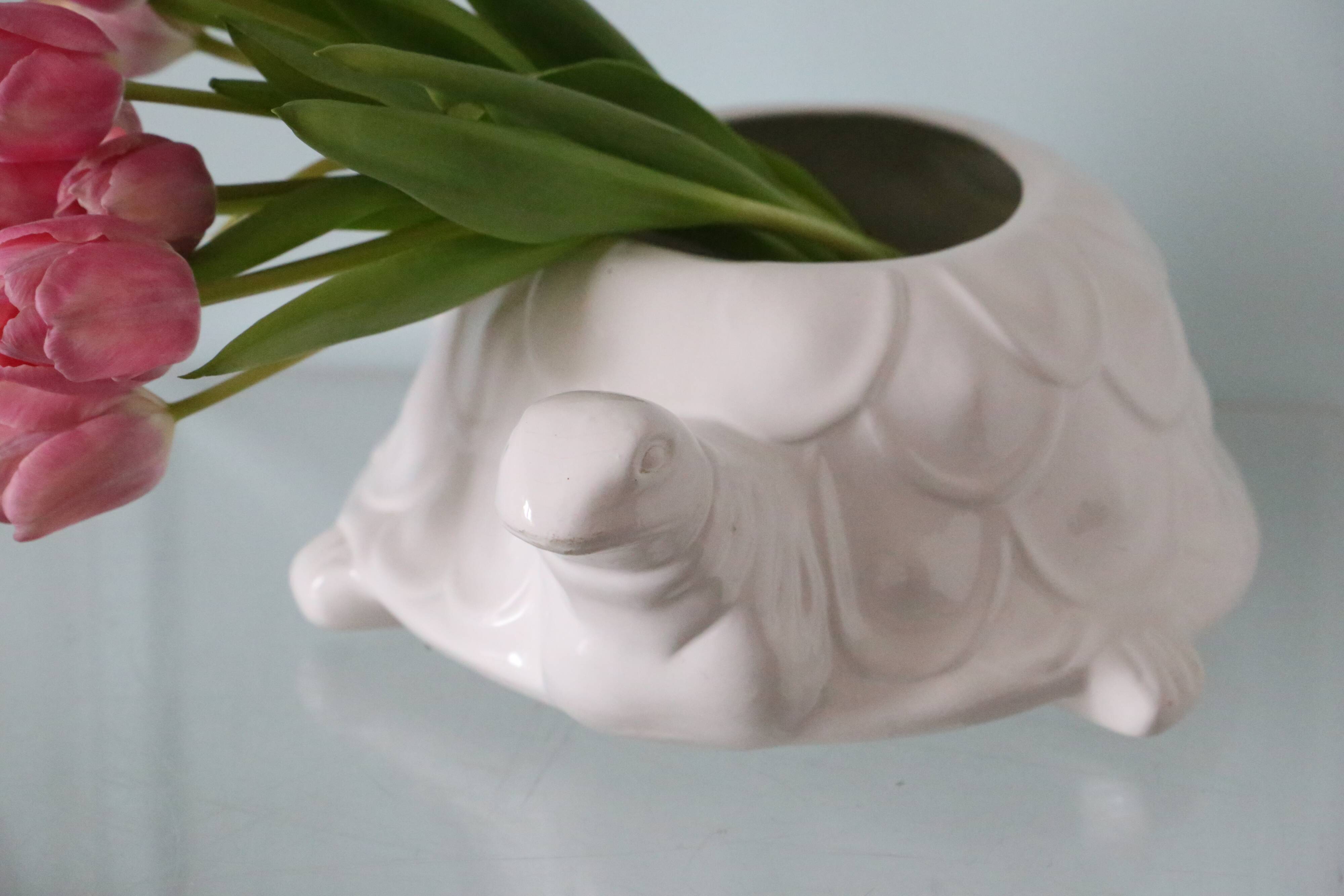 Vintage turtle planter