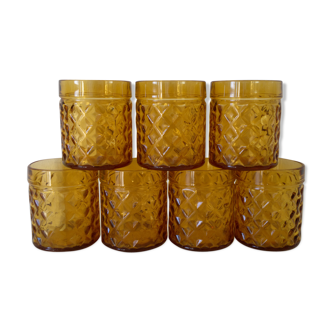 Set of seven drinks pineapple vintage