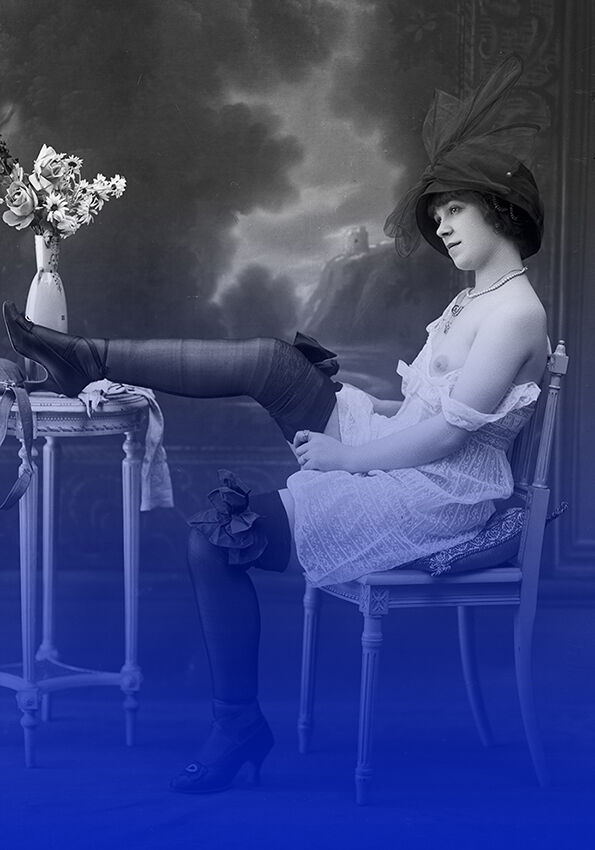 Nude photography back woman Belle Époque - 1920