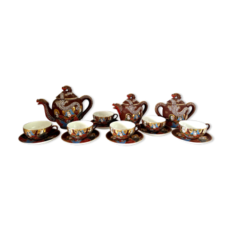 Hand-painted Japanese tea set