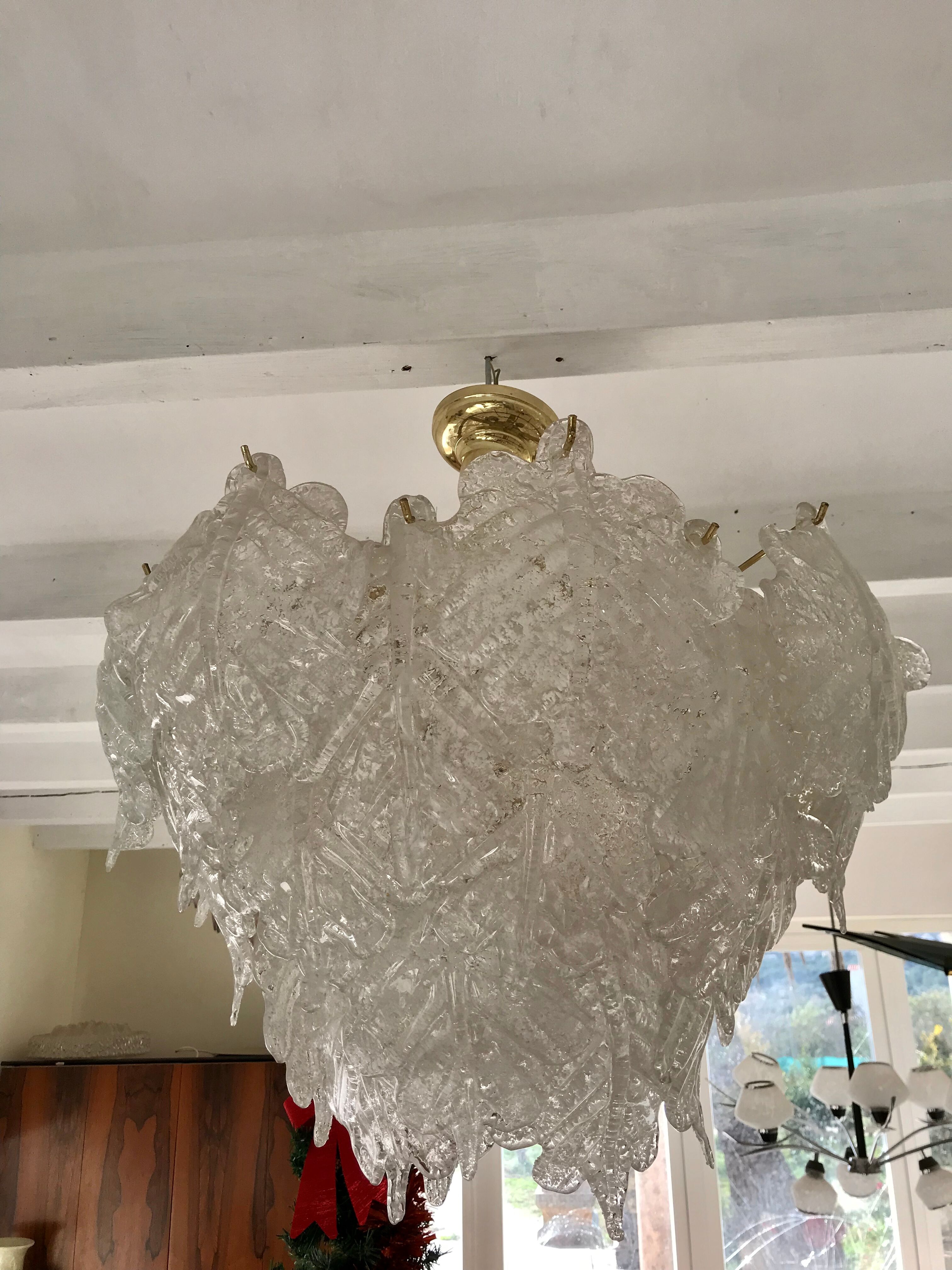 Mazzega chandelier in Murano glass 1960