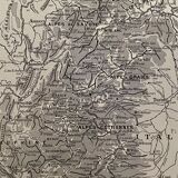 Old map of the Alps from 1928