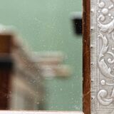 Old mirror, embossed tin