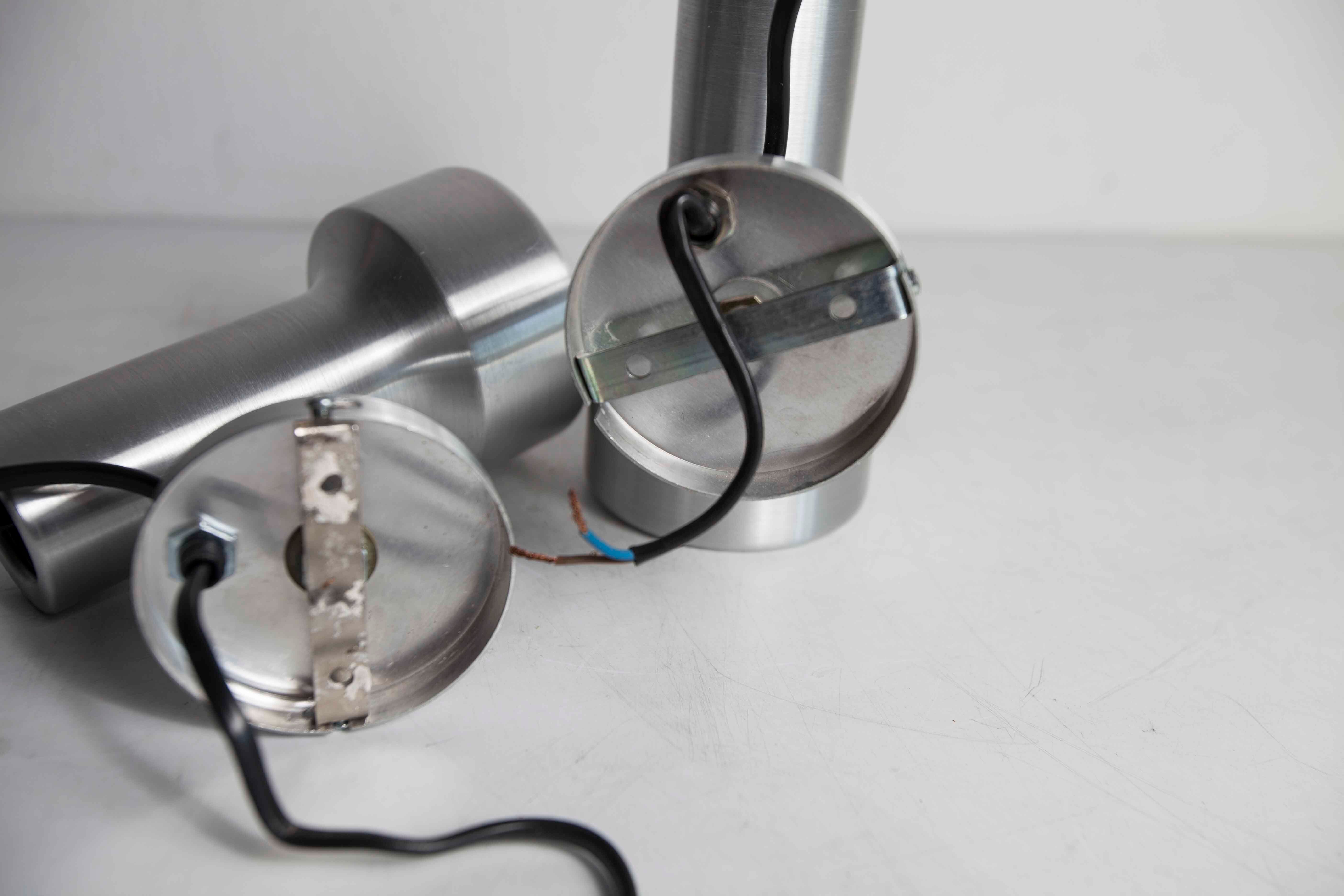 Pair of wall lamps SCE 1970 aluminium ref 2312