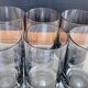Set of 6 vintage smoked glasses with bubble feet from the 1970s.