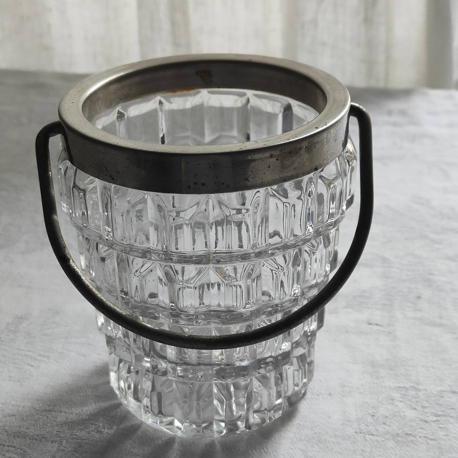 Vintage glass ice bucket