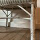 Vintage white rattan coffee table