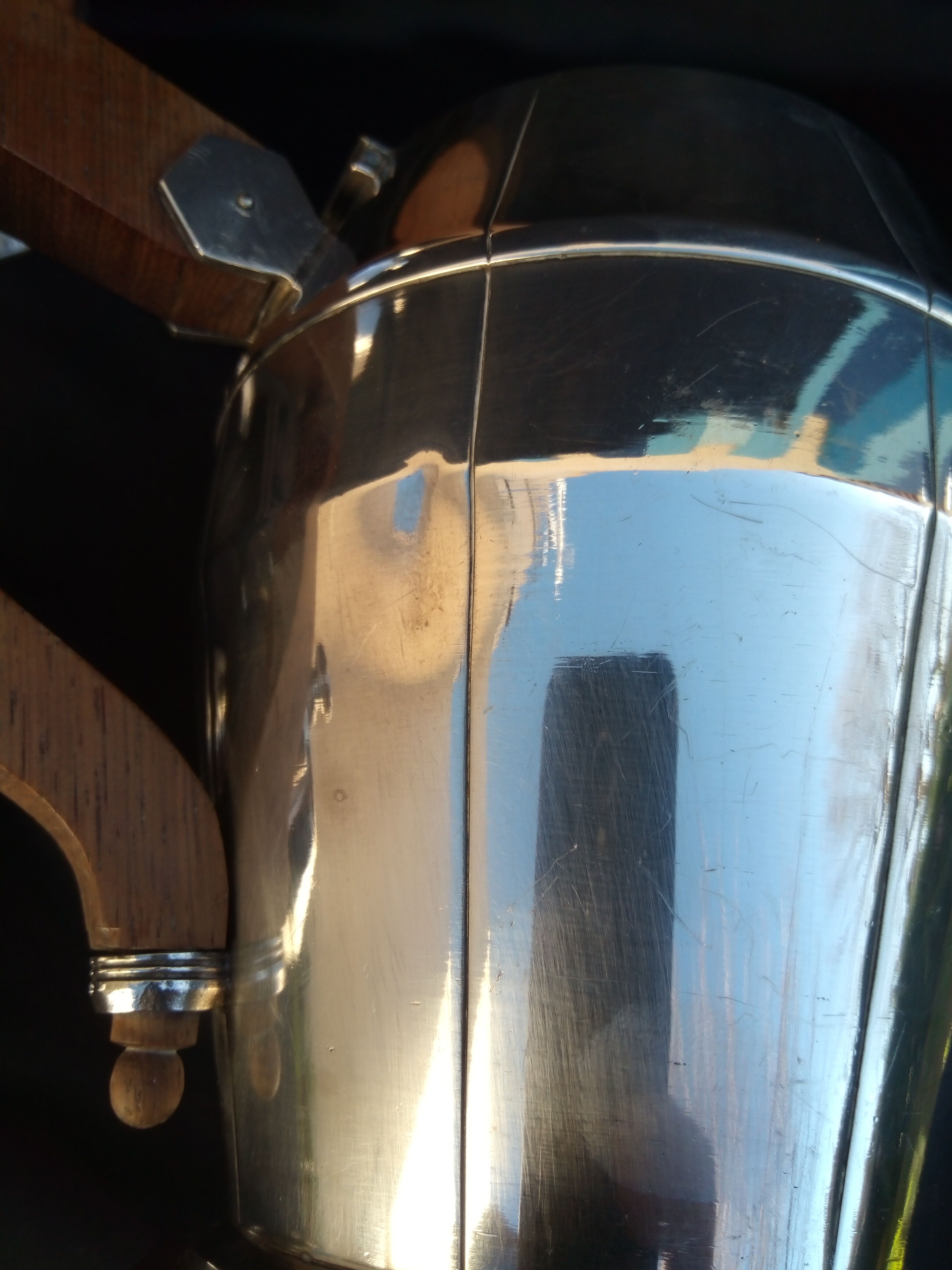 Coffee service, art tea in art deco silver metal