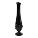 Vase Art Déco, verre hyalite noir, Ząbkowice, Pologne, années 1970