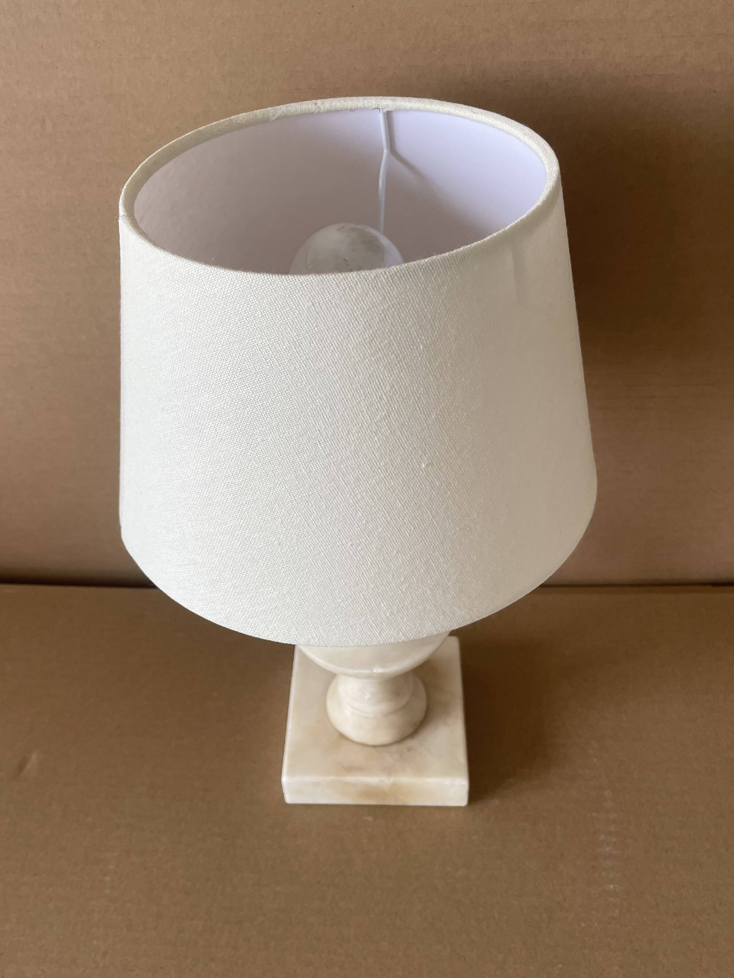 Old alabaster table lamp