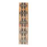 Tapis coureur vintage en laine turque noué à la main, orange, 80x348.