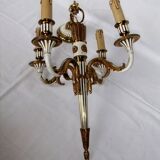 Antique Louis XVI Bronze Chandelier with acanthus quiver suspension
