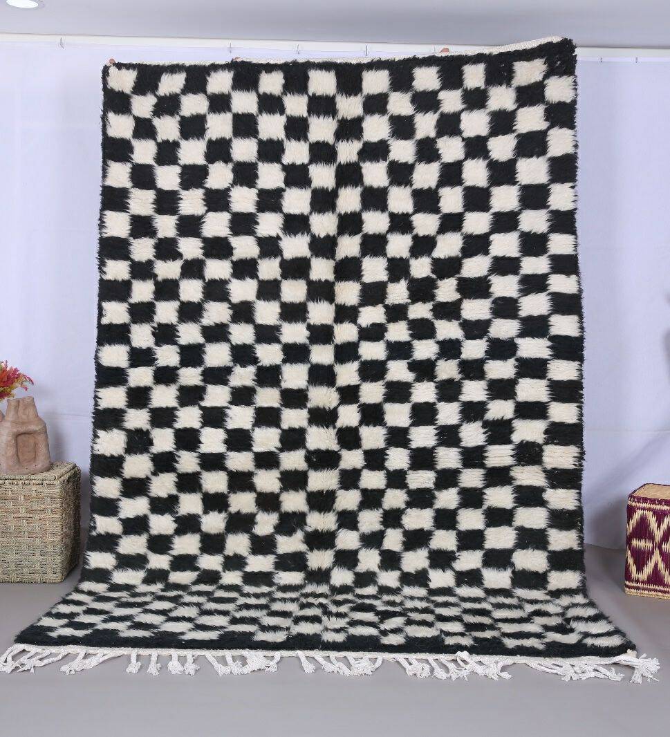 Handmade wool Berber rug 250x150 cm