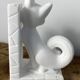 Pair of vintage stone cat bookends