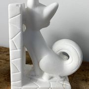Pair of vintage stone cat bookends