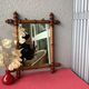 Wooden barber mirror turned art deco bamboo style