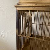 Cage à oiseaux dorée Colonial