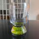 Vase évasé en verre bullé