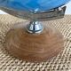 Vintage plastic and wood globe, 70s-80s