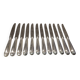 12 silver-plated dessert knives by Christofle Vendôme, 19.7cm