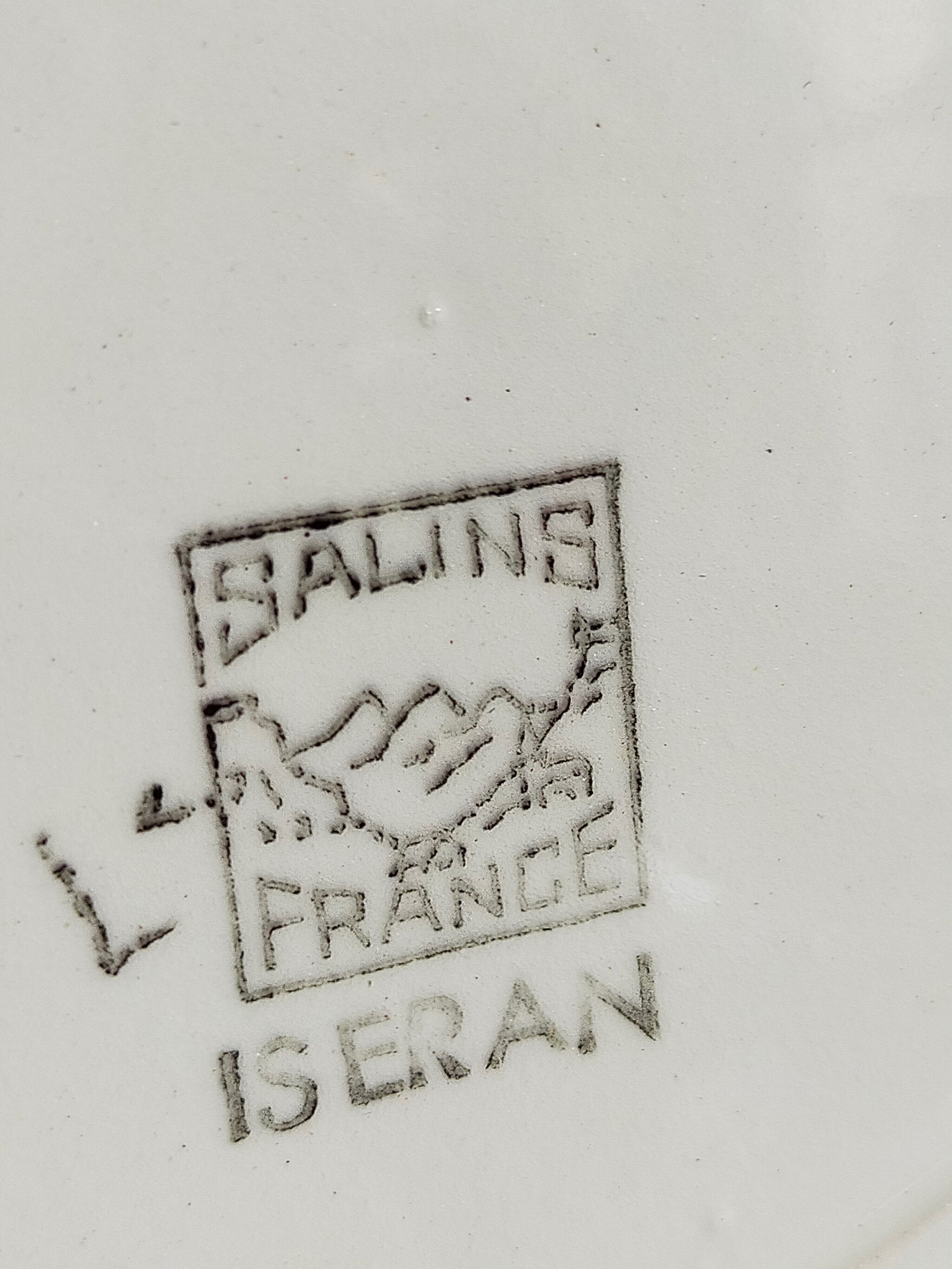 Six assiettes faïence de salins service "iseran" années 50