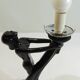 Art Deco lamp woman holding a luminous globe – Vintage resin lamp – L
